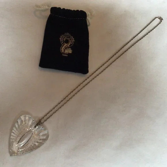 Waterford Crystal Heart Pendant with Silver Chain - Picture 1 of 6